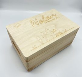 Houten bewaarkist M (30 x 20 x 13cm)