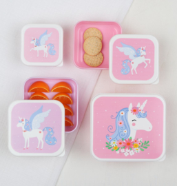 Lunch en snackboxenset "unicorn'