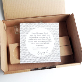 Memory Shelf / Buisje met droogbloemen / Kaars (+eigen foto)