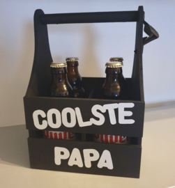 Flessenhouder 4 flesjes met flesopener 'Save water, drink beer'