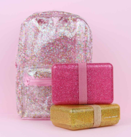 Lunchbox 'glitter roze'