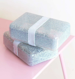 Lunchbox 'glitter zilver'