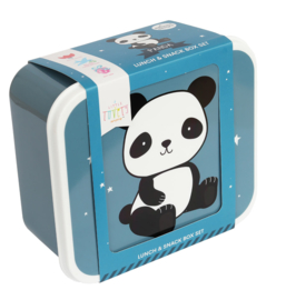 Lunch en snackboxenset "panda'