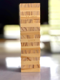 Blokkentoren met woorden