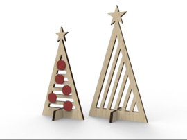Kerstboom - driehoek losse balletjes (2 modellen)