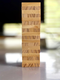 Blokkentoren met woorden