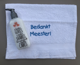 Set gastendoekje + handzeep meester