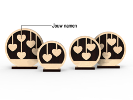 Cirkel met hartjes - 5 hartjes