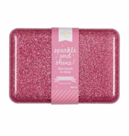 Lunchbox 'glitter roze'