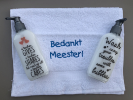 Set gastendoekje + handzeep meester