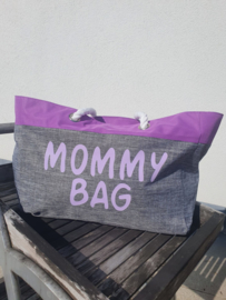 Strandtas fluo paars 'Mommy bag'