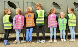 Fluo hesje met rits - kids