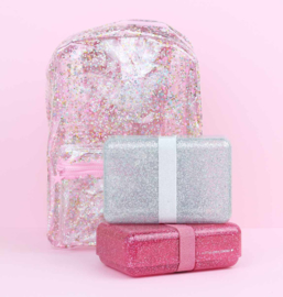 Lunchbox 'glitter zilver'