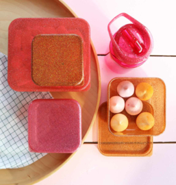 Lunch en snackboxenset "Autumn pink'