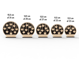 Cirkel met hartjes - 8 hartjes