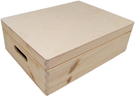 Houten bewaarkist L (40 x 30 x 13cm)