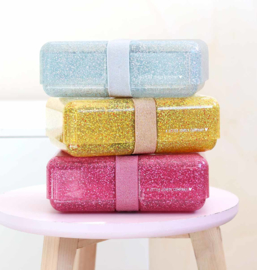 Lunchbox 'glitter zilver'