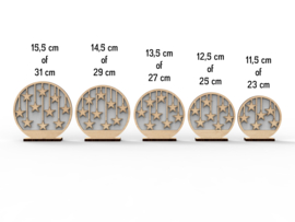 Cirkel met sterren - 3 sterren