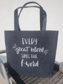 Luxe vilten shopper 'the F-word'