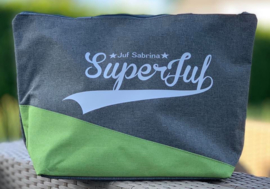 Polycanvas shopper 'Superjuf + naam'