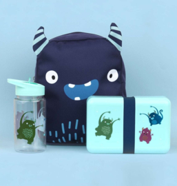 "Monster" kinderset 1 (rugzakje - drinkfles - brooddoos)