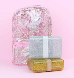 Lunchbox 'glitter zilver'