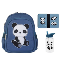 "Panda" set 1 (rugzak - drinkfles - brooddoos)