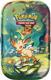 Prismatic evolutions mini tin display