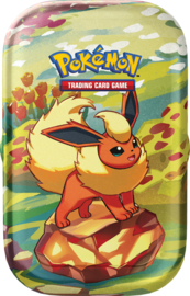 Prismatic evolutions mini tin display