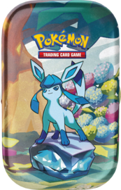 Prismatic evolutions mini tin display