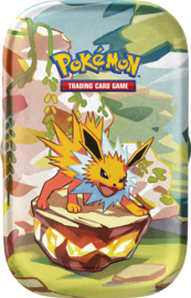 Prismatic evolutions mini tin display