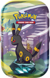 Prismatic evolutions mini tin display