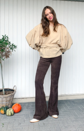 Bruine Rib Flare Legging