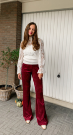 Bordeauxrode Flare Legging