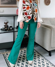 Flare Legging Punta Di Roma Green