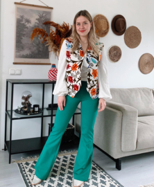 Flare Legging Punta Di Roma Green