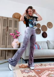 Lila velvet Flare Legging