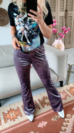 Lila velvet Flare Legging