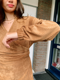 Wrap Top Camel Rib