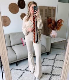 Flare Legging rib beige