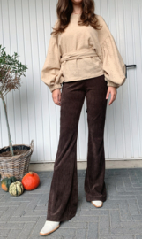 Bruine Rib Flare Legging