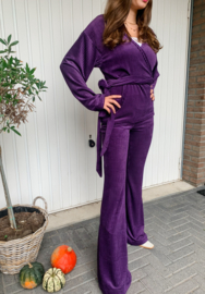 Rib Flare Legging Paars