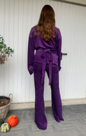 Wrap Top rib Paars