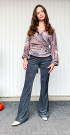 Grijze Rib Flare Legging