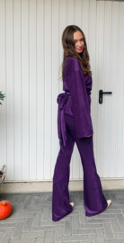 Rib Flare Legging Paars
