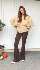 Bruine Rib Flare Legging
