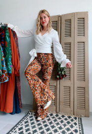 Groovy Flare Legging Orange, scuba crepe