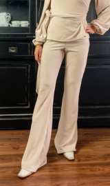 Flare Legging Rib Beige