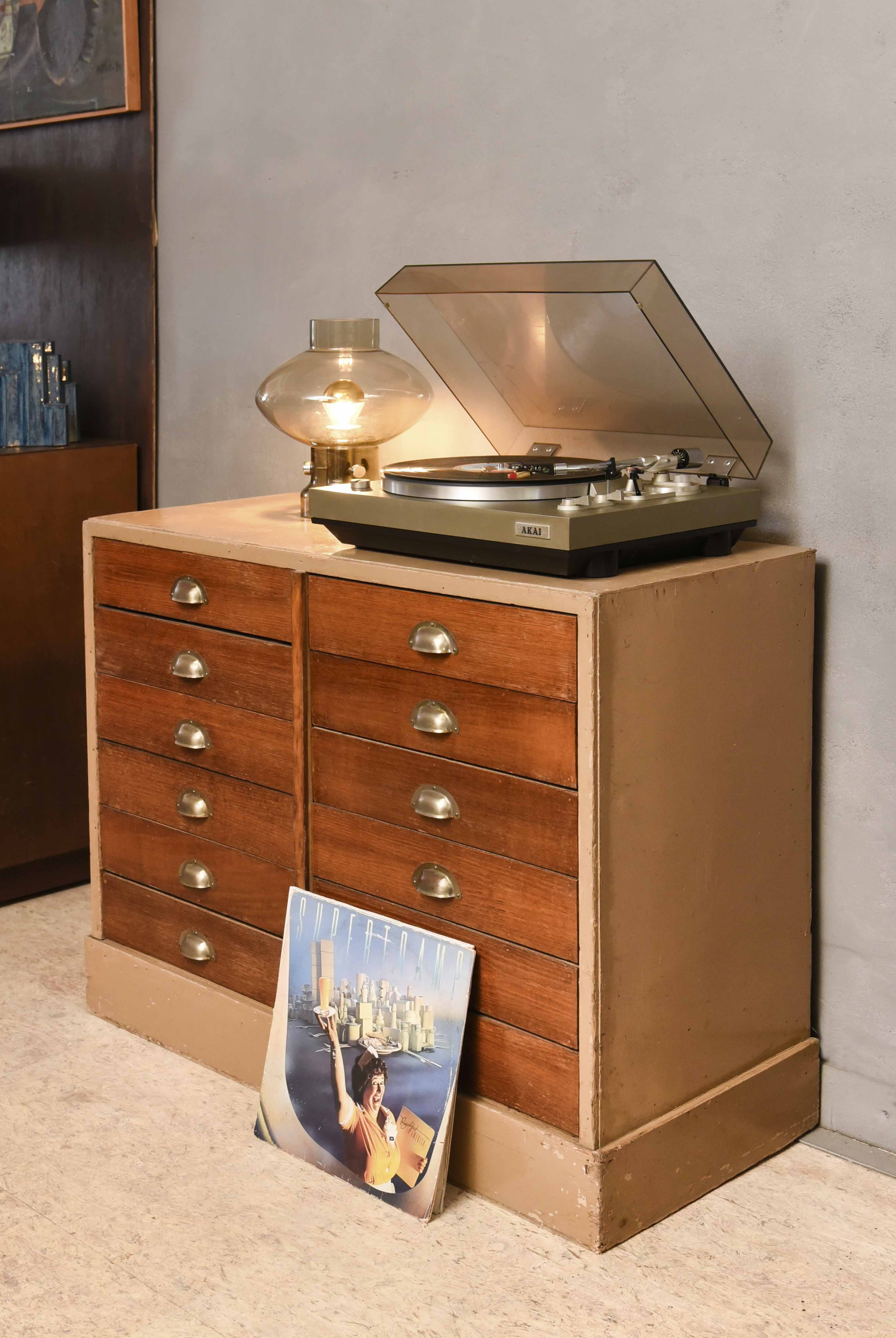 Vintage Ladekast met 12 Lades