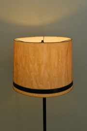 Vintage Staande Schemerlamp met Originele Lampenkap